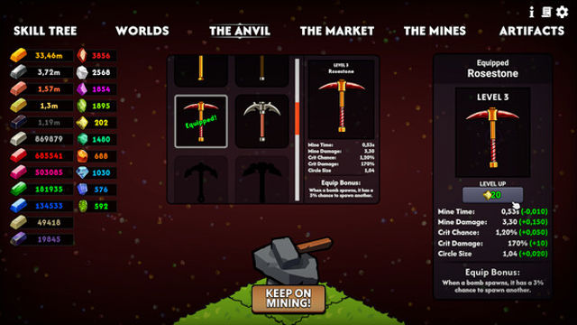 Tải game Keep on Mining Worlds-GoldBerg